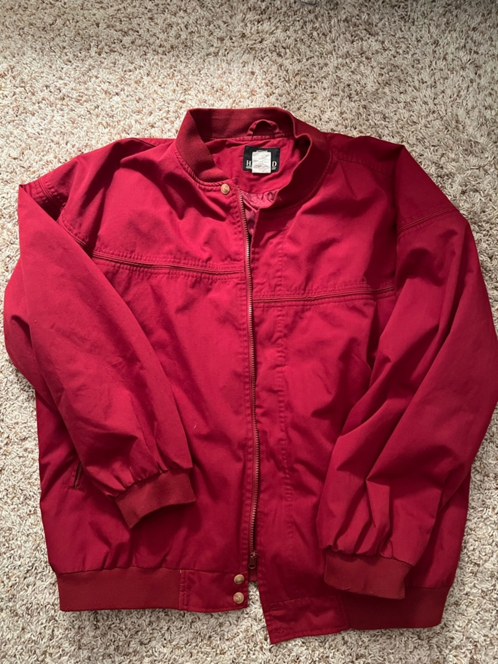 vintage Haband brand red bomber/windbreaker jacket size 2XL